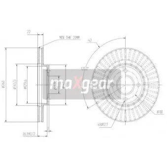 Jeu de 2 disques de frein avant MAXGEAR 19-3218