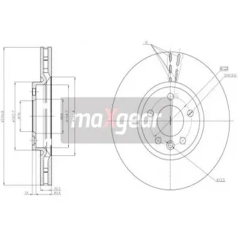 Jeu de 2 disques de frein avant MAXGEAR 19-3221