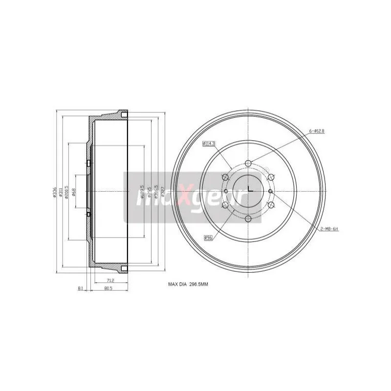 Tambour de frein MAXGEAR 19-3223