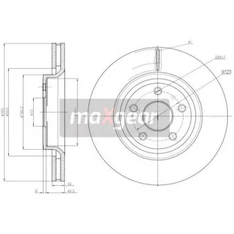 Jeu de 2 disques de frein avant MAXGEAR 19-3224