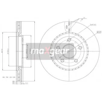 Jeu de 2 disques de frein avant MAXGEAR 19-3226