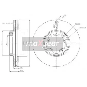 Jeu de 2 disques de frein avant MAXGEAR 19-3231
