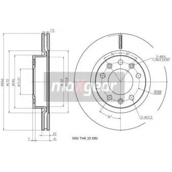 Jeu de 2 disques de frein avant MAXGEAR 19-3237