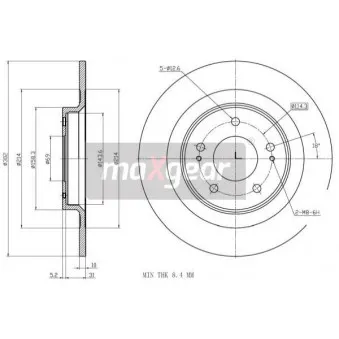 Jeu de 2 disques de frein arrière MAXGEAR 19-3242