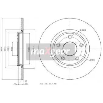 Jeu de 2 disques de frein arrière MAXGEAR 19-3244
