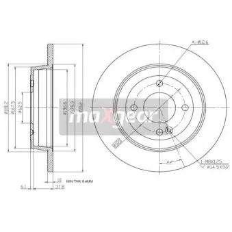 Jeu de 2 disques de frein arrière MAXGEAR 19-3342