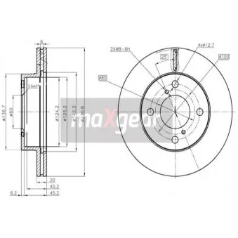 Jeu de 2 disques de frein avant MAXGEAR 19-3346