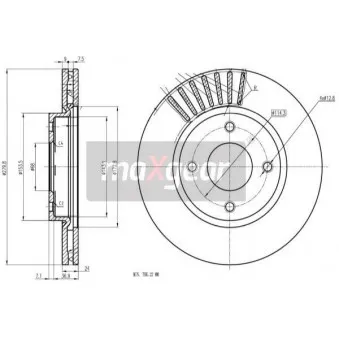Jeu de 2 disques de frein avant MAXGEAR 19-3353