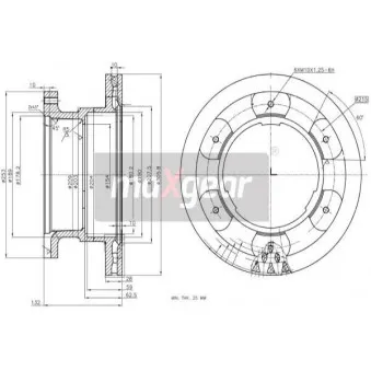 Jeu de 2 disques de frein arrière MAXGEAR 19-3356