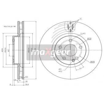 Jeu de 2 disques de frein avant MAXGEAR 19-3359
