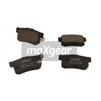 Jeu de 4 plaquettes de frein arrière MAXGEAR 19-3387