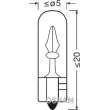 Ampoule, feu éclaireur de plaque OSRAM 2723 - Visuel 2