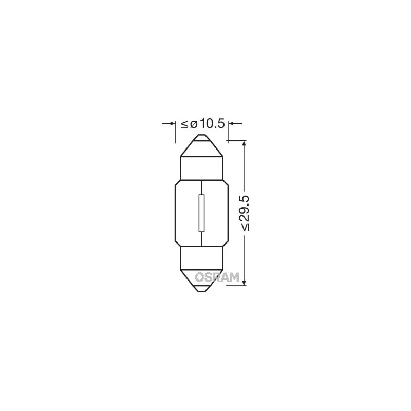 Ampoule, éclairage intérieur OSRAM 6438