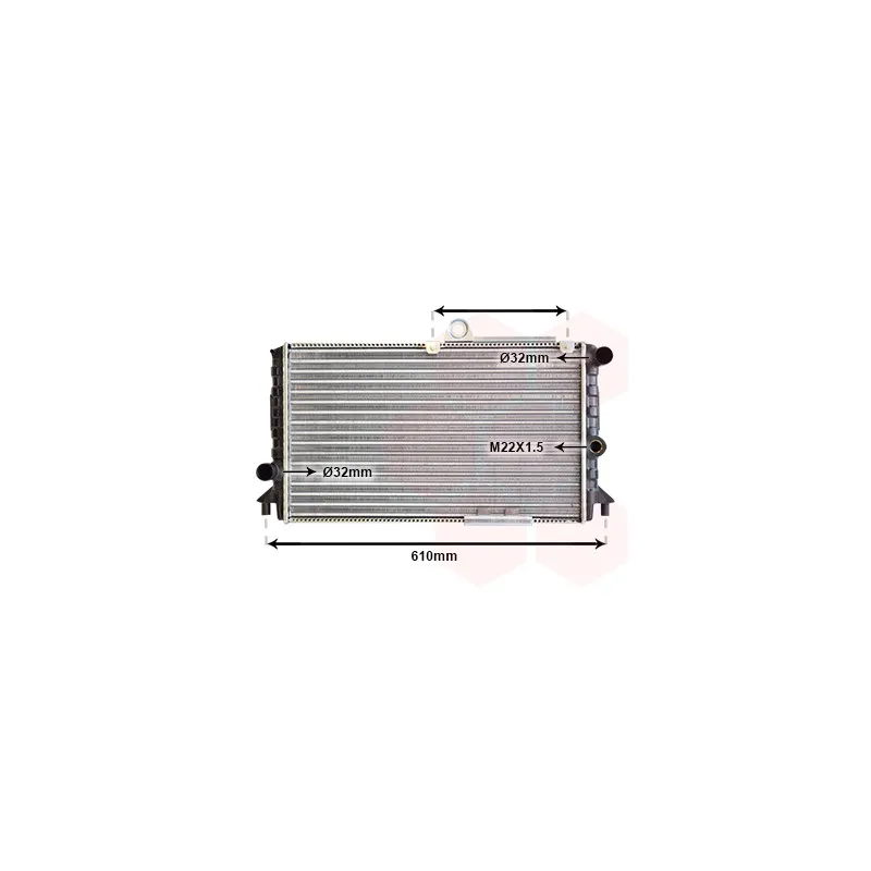 Radiateur, refroidissement du moteur VAN WEZEL 01002005