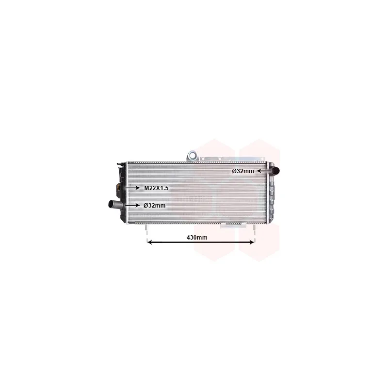 Radiateur, refroidissement du moteur VAN WEZEL 01002007