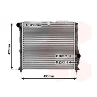Radiateur, refroidissement du moteur VAN WEZEL 01002026
