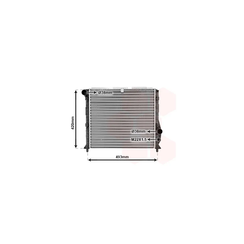 Radiateur, refroidissement du moteur VAN WEZEL 01002026