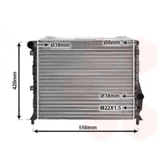Radiateur, refroidissement du moteur VAN WEZEL 01002035