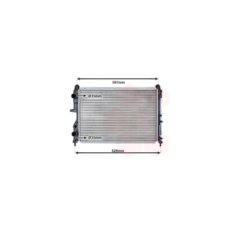 Radiateur, refroidissement du moteur VAN WEZEL 01002051
