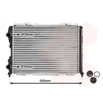Radiateur, refroidissement du moteur VAN WEZEL 01002056