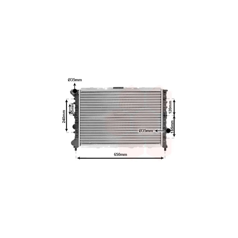 Radiateur, refroidissement du moteur VAN WEZEL 01002057