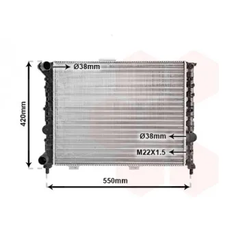 Radiateur, refroidissement du moteur VAN WEZEL 01002069