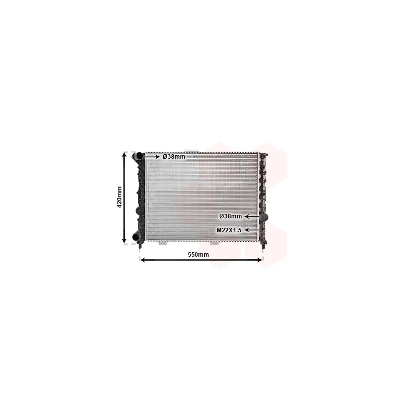 Radiateur, refroidissement du moteur VAN WEZEL 01002069