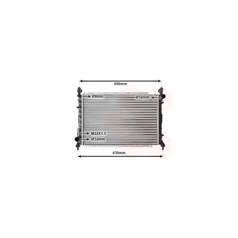 Radiateur, refroidissement du moteur VAN WEZEL 01002076
