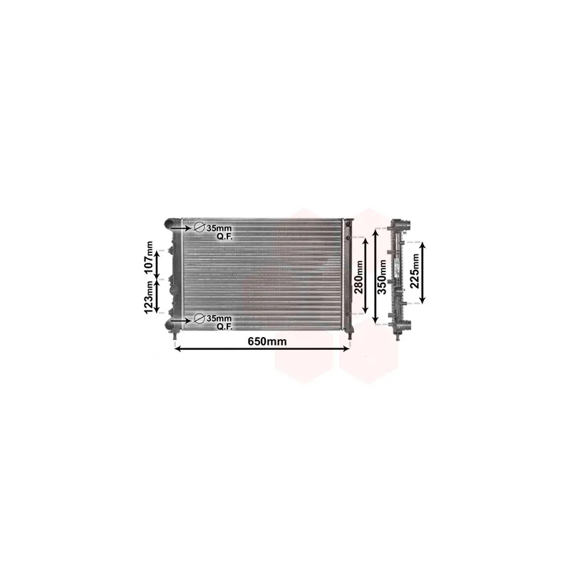 Radiateur, refroidissement du moteur VAN WEZEL 01002078