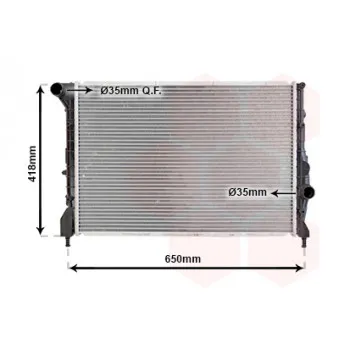 Radiateur, refroidissement du moteur VAN WEZEL 01002083