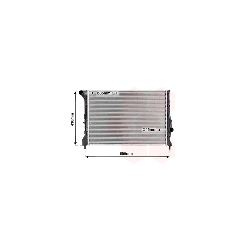 Radiateur, refroidissement du moteur VAN WEZEL 01002083