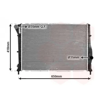 Radiateur, refroidissement du moteur VAN WEZEL 01002084
