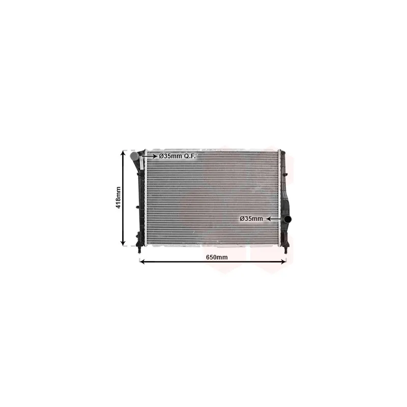 Radiateur, refroidissement du moteur VAN WEZEL 01002084