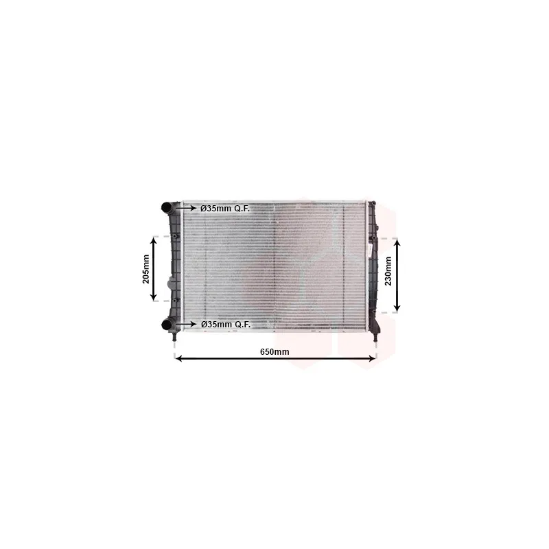 Radiateur, refroidissement du moteur VAN WEZEL 01002087