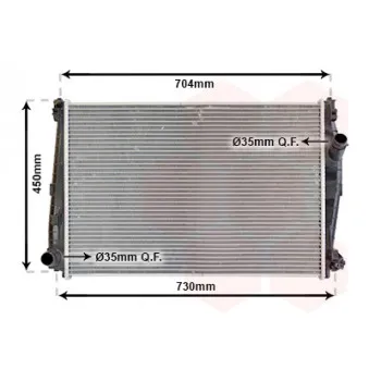 Radiateur, refroidissement du moteur VAN WEZEL 01002101