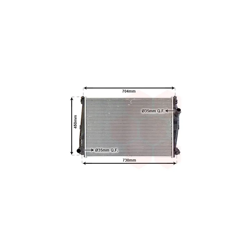 Radiateur, refroidissement du moteur VAN WEZEL 01002101