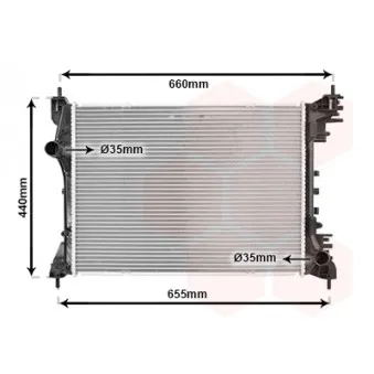 Radiateur, refroidissement du moteur VAN WEZEL