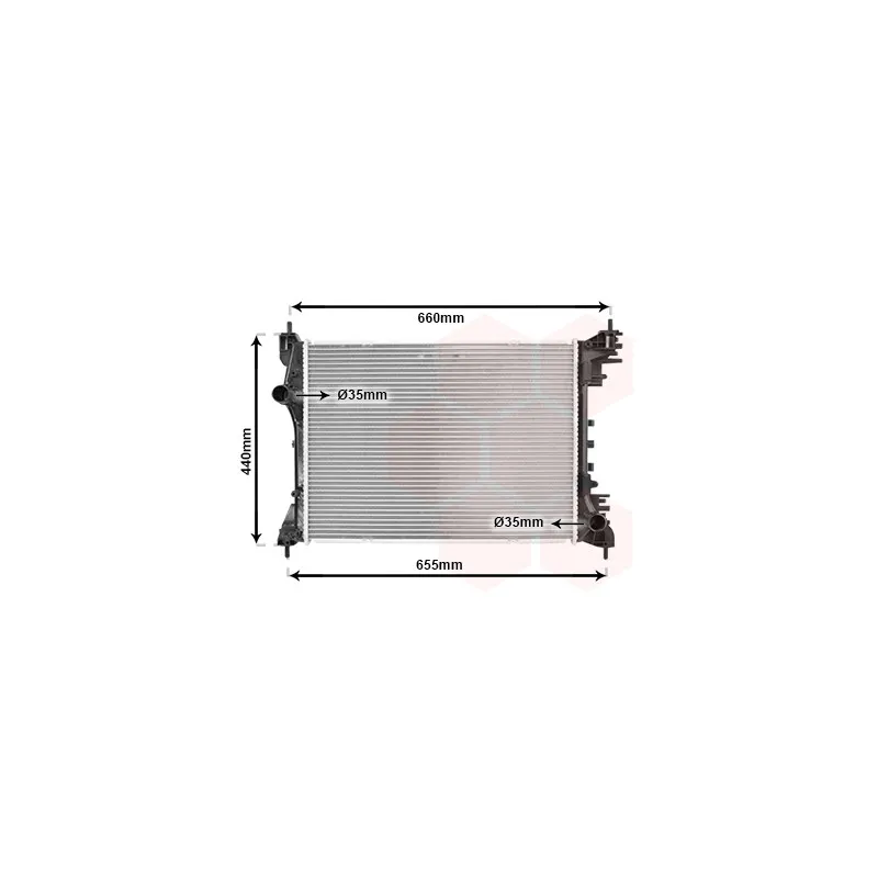 Radiateur, refroidissement du moteur VAN WEZEL 01002117