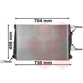 Radiateur, refroidissement du moteur VAN WEZEL