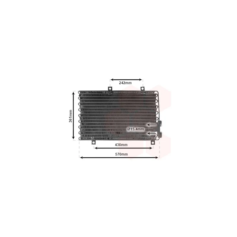 Condenseur, climatisation VAN WEZEL 01005063