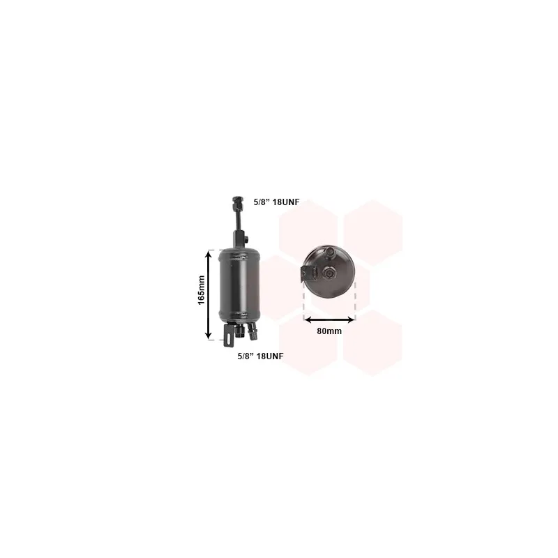 Filtre déshydratant, climatisation VAN WEZEL 0100D001