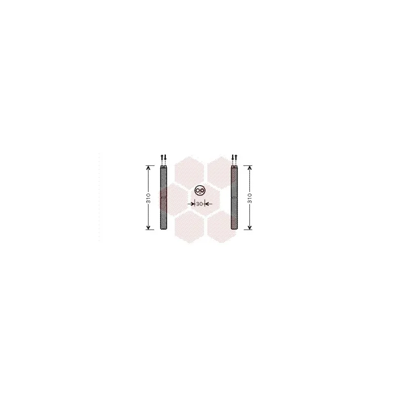 Filtre déshydratant, climatisation VAN WEZEL 0100D098