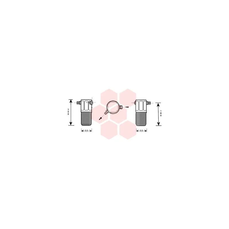 Filtre déshydratant, climatisation VAN WEZEL 0100D099