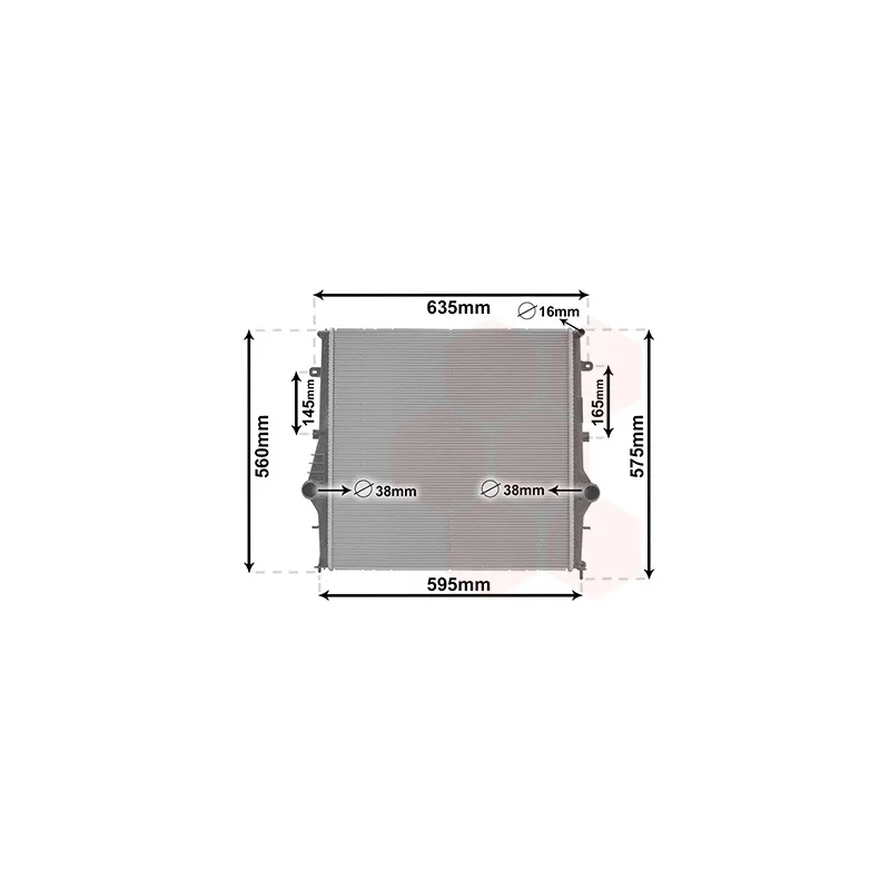 Radiateur, refroidissement du moteur VAN WEZEL 01012701