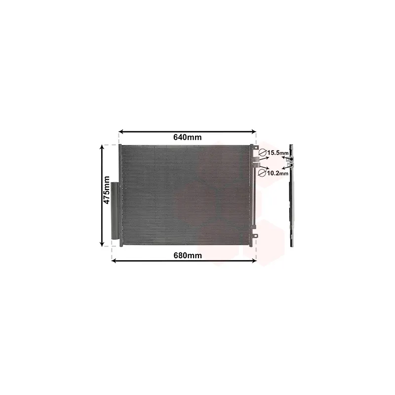 Condenseur, climatisation VAN WEZEL 01015700