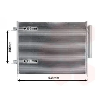 Condenseur, climatisation VAN WEZEL 01015701