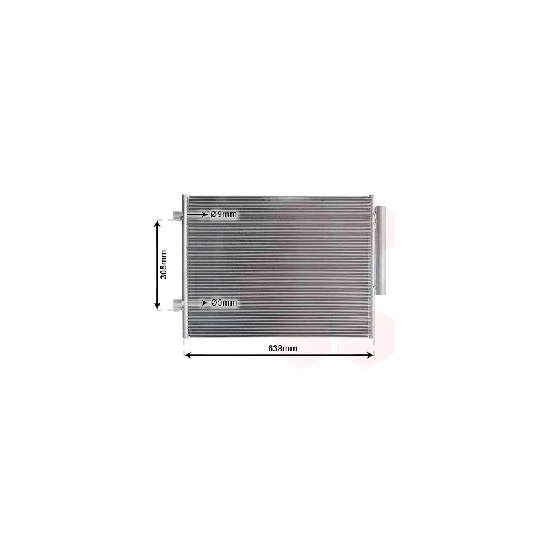 Condenseur, climatisation VAN WEZEL 01015701