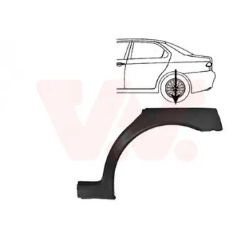 Panneau latéral arrière gauche VAN WEZEL 0156147