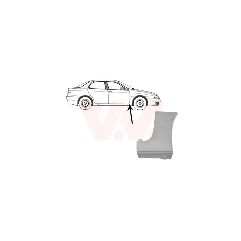 Aile avant droit VAN WEZEL 0156156