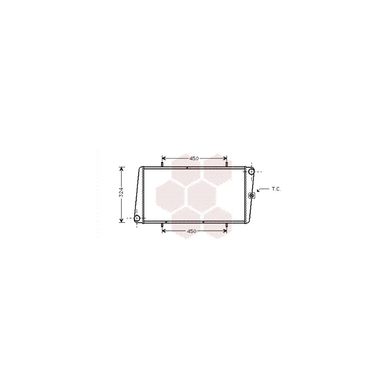 Radiateur, refroidissement du moteur VAN WEZEL 02002025